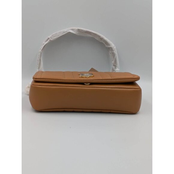 Burberry Small Lola Lambskin Quilted Exploded Check Chain Bag Marple Bro… - Picture 5 of 16